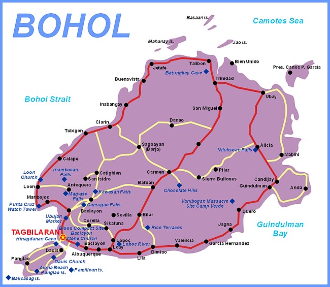 map bohol