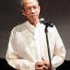 Fr. Rudy Villanueva, making a speech at the pre-launching of Way Sukod ang Pagmahal: the Words and Music of Fr. Rudy Villanueva at the Marcelo Fernan Press Center, Cebu, Philippines.
