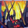 "Controlled burn" -- oil 48"x24"